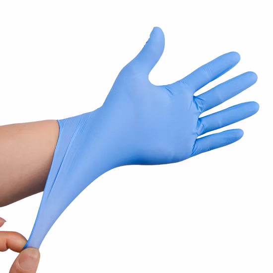 Guantes de examen de nitrilo desechables para el hogar, sin polvo y sin polvo